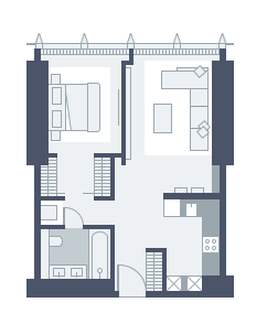Тип 1A - Апартаменты с 1 спальней